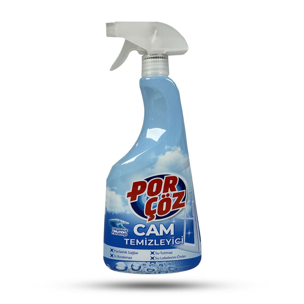 اسپری شیشه پاک‌کن پورچوز ۵۰۰ میل رایحه اقیانوس | شفاف‌کننده و لکه‌بر سریع